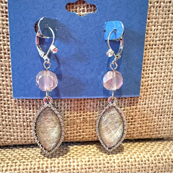 NWT 2 pairs of Simply Vera Vera Wang Earrings- silver tone dangles - Picture 5 of 15